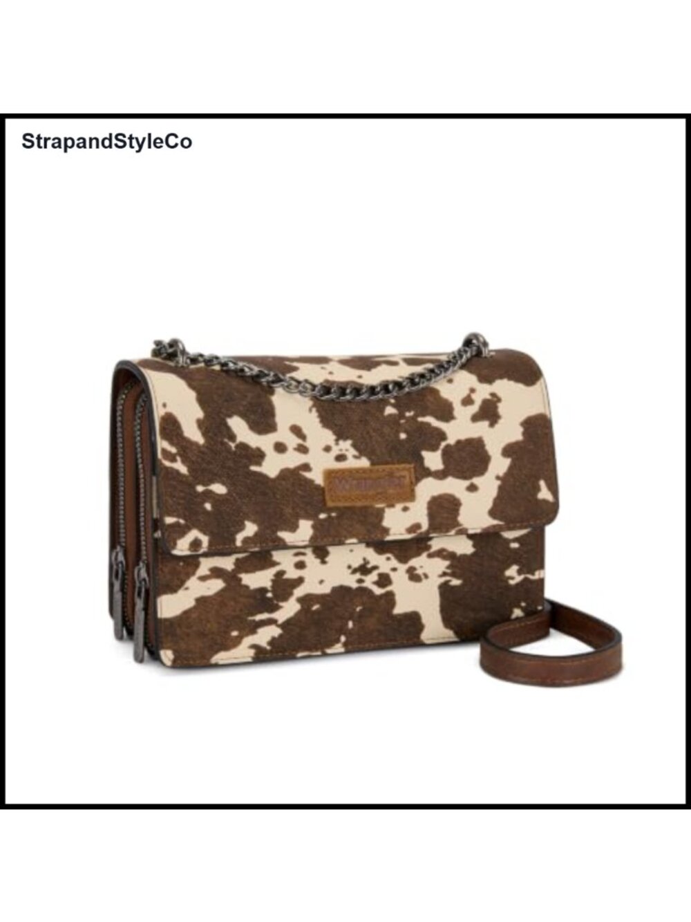 Wrangler Crossbody Purse Flap Chain Strap Multiple Pockets